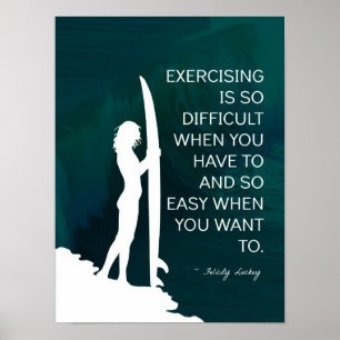 Poster Fille surfeuse inspirante