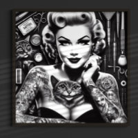 Fille tatouée alternative vieille école