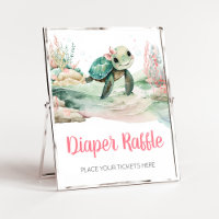 Fille Tortue de mer Baby shower Déchets Raffle