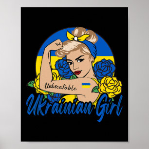 Poster Fille ukrainienne Femme d'Ukraine Ukrainiens Drape