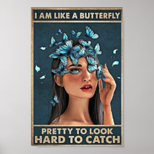 Poster fille vintage