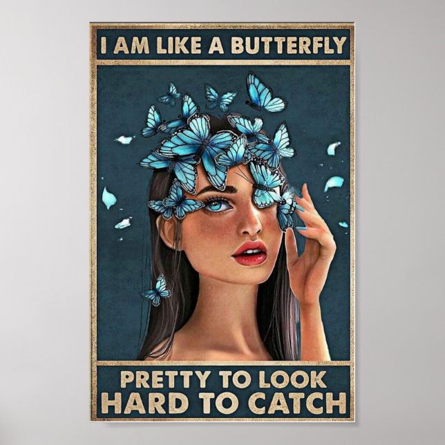 Poster fille vintage (Devant)