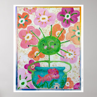 Poster Fille volante