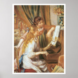 Poster Filles au piano, 1892 Pierre-Auguste Renoir