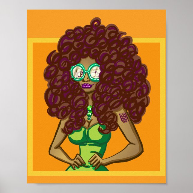 Poster Filles avec lunettes (Devant)