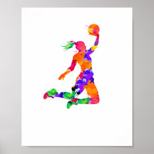 Poster Filles Basketball Pour Ventilateur De Basketball E