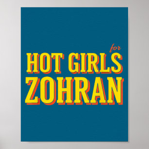 Poster Filles Chaudes Pour Zohran Mamdani - Gras