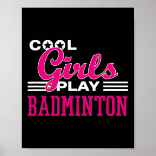 Poster Filles cool Jouer Badminton 1