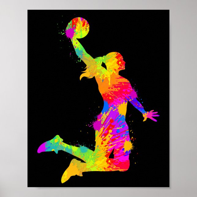 Poster Filles de basket-ball (Devant)
