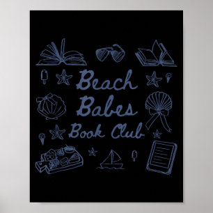 Poster filles de la plage club de lecture ambiance estiva