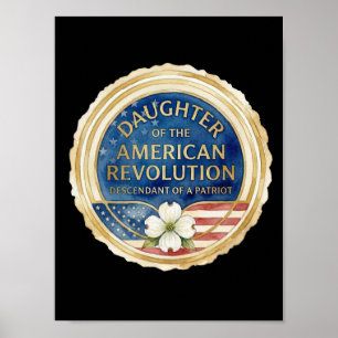 Poster Filles de la Révolution américaine patriote USA