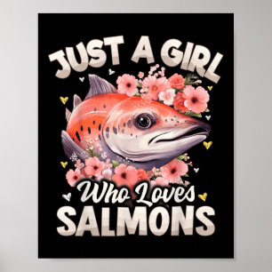 Poster Filles de saumon Femmes Juste une fille qui aime l