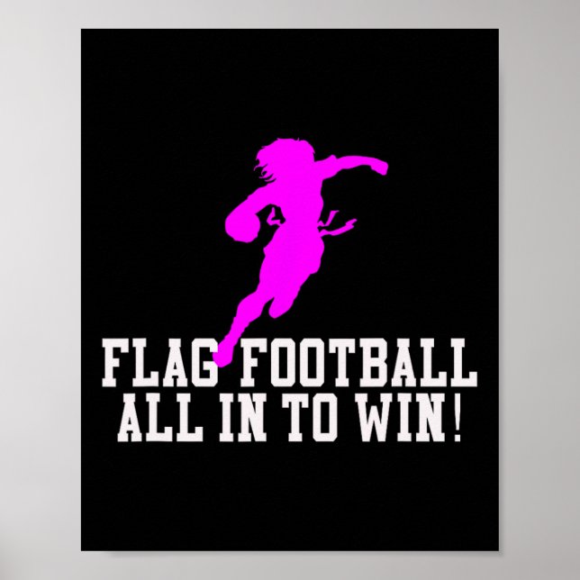 Poster Filles Drapeau Football Pour Enfants Jeunes Ou Fem (Devant)