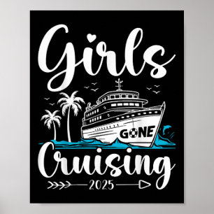 Poster Filles en croisière 2025 Voyage de vacances en cro
