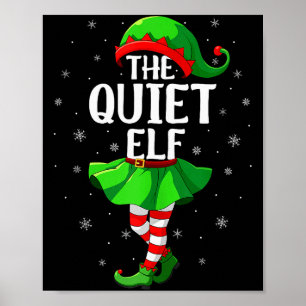 Poster Filles et femmes de Noël Elfe silencieux Elfe Squa