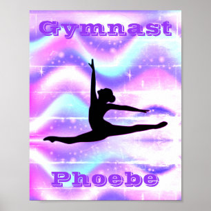 Poster Filles Gymnastique violette