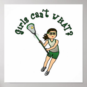 Poster Filles Lacrosse Green