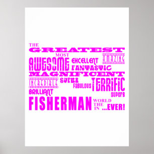 Poster Filles Pêcheurs : Le plus grand pêcheur rose