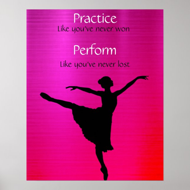 Poster Filles Pratique de danse Perform Encouragement Pos (Devant)