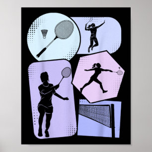 Poster Filles Volants de badminton