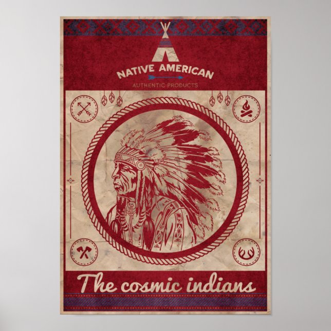 Poster film d'affiche "indiens" (Devant)