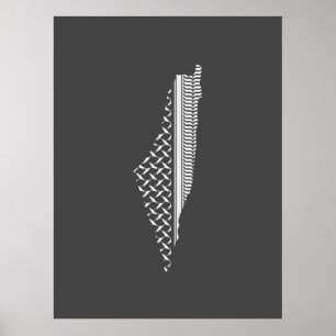 Poster Film de la carte de Palestine Keffiyeh