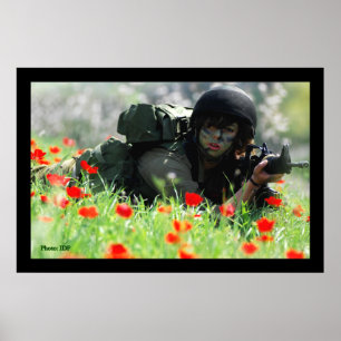 Poster Film encreur femelle dans le camouflage