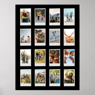 Poster Film instantané personnalisé 16 Photo Collage