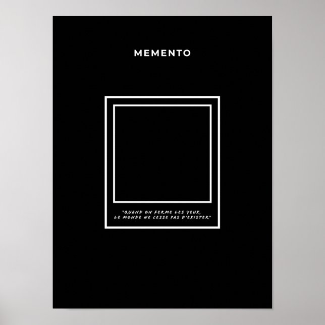 Poster FIlm memento (Devant)
