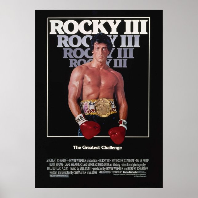 POSTER FILM ROCKY III (Devant)