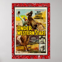 Film vintage Cowboy Sous Les Étoiles Occidentales