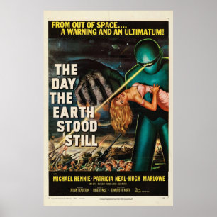 Poster Film vintage Le Jour de la Terre Stoo 1951