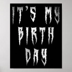 Poster Films d'horreur drôles d'anniversaire pour enfants