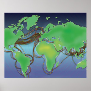 Poster Fils de communication sous-marins