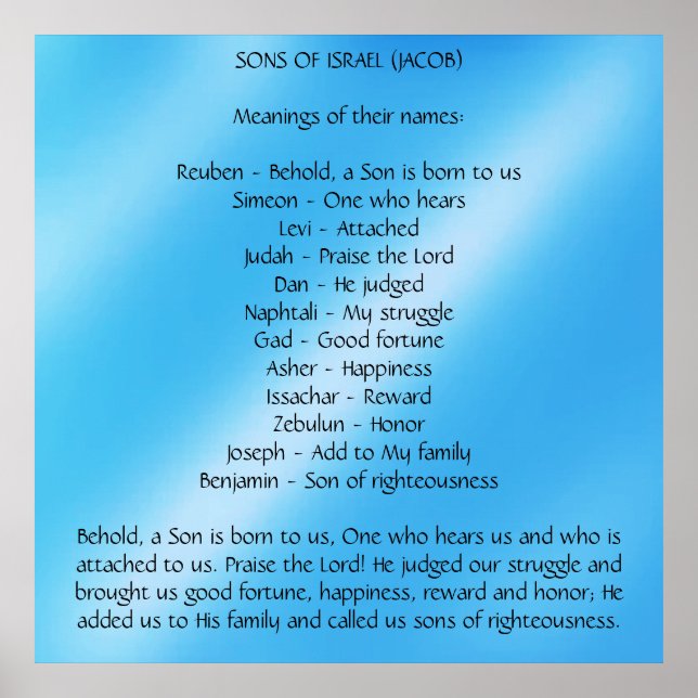 Poster Fils d'Israël (Devant)