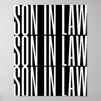 Poster Fils en droit cadeau Black arrière - plan design C