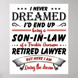 Poster Fils En Droit De L'Avocat À La Retraite