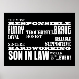 Poster Fils en droit Mariages Anniversaires Parties : Qua