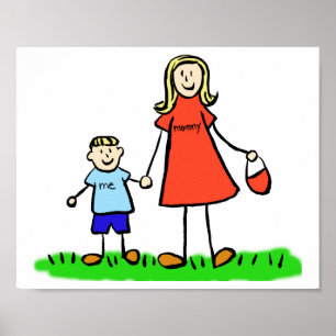 Poster Fils et mère Personnalités personnalisées Personna