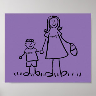 Poster Fils et mère Personnalités personnalisées Personna