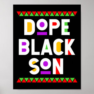 Poster Fils Noir Drogue Afro-Américain Mois de l'Histoire