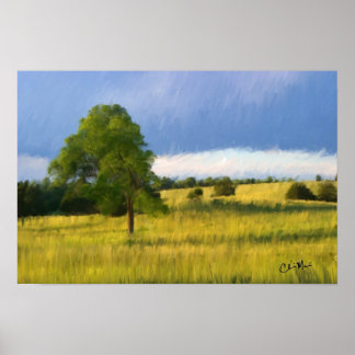 Poster Fin de soirée d'été - Peinture