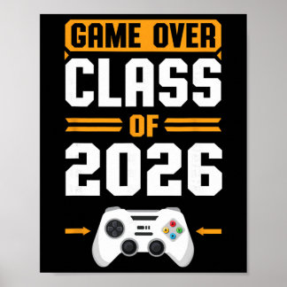 Poster Fin du jeu Cl de 2026 Gamer garçons filles remise 