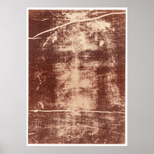 Poster Fin du visage de Jésus sur le linceul de Turin