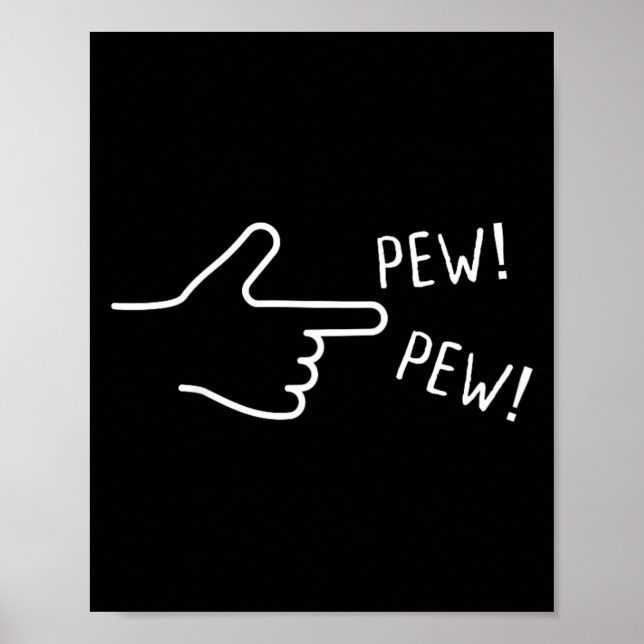 Poster Finger Pew Pew Je suis drôle (Devant)