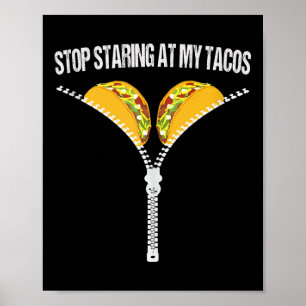 Poster Fini Mexicain Drôle À Mon Tacos Fiesta Cinc