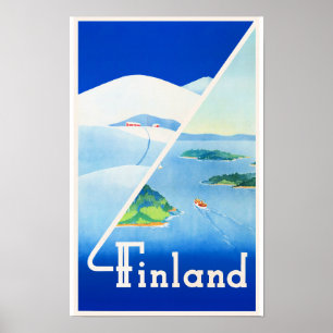 Poster Finlande, Été et Hiver,