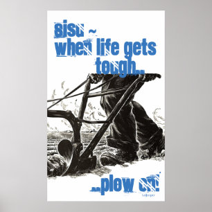 Poster Finn Finn Sisu Tenacity Tough Plow On