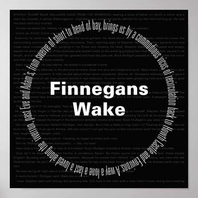 Poster Finnegans Wake (Devant)