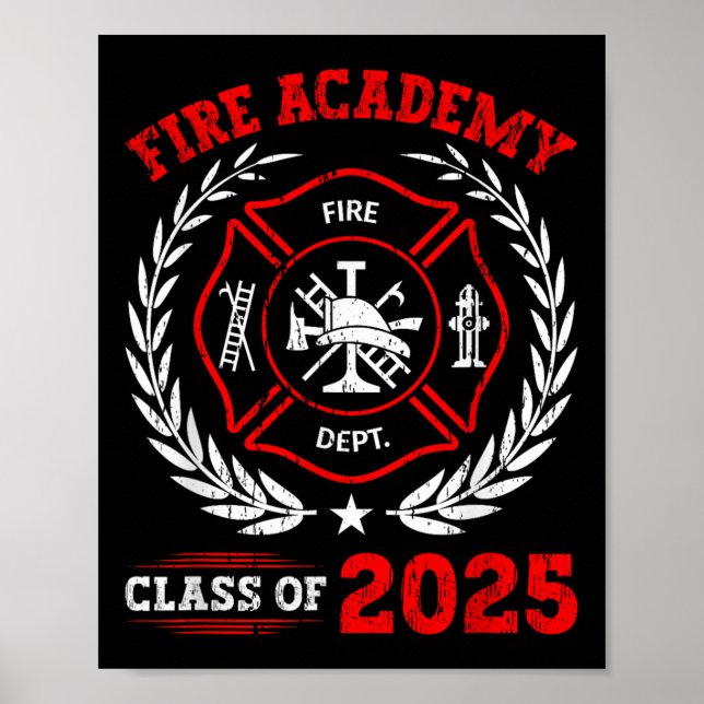 Poster Fire Academy Cl De 2025 Graduation Future Firefigh (Devant)